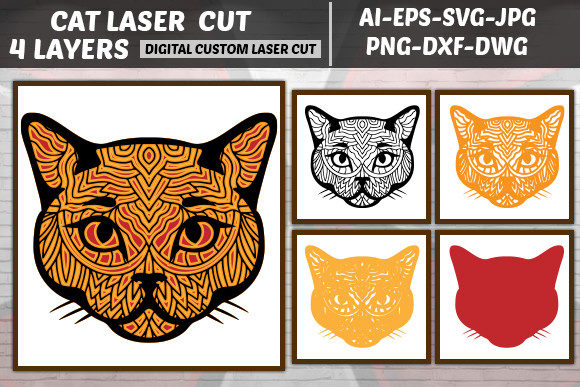 Download Multilayer Laser Cut Cat Svg - Multilayer Collection