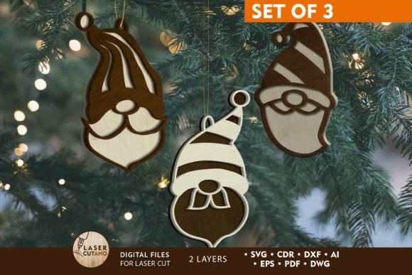Download CHRISTMAS GNOMES SET, Multilayer Decor - Multilayer Collection