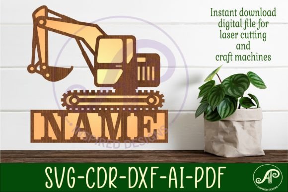 Download Digger Construction Vehicle Name Sign - Vehicle name sign Collection