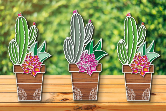 Download Succulent Multilayer Home Decor Laser Cut - Multilayer Collection
