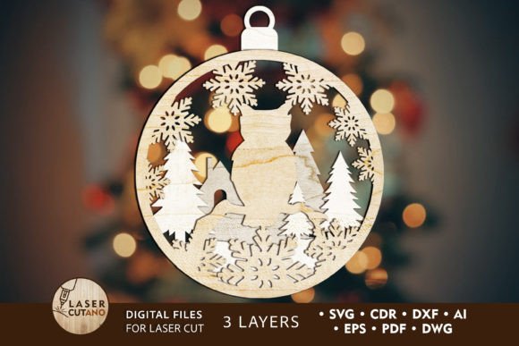 Download Christmas Owl Ornament, Multilayer Decor - Multilayer Collection
