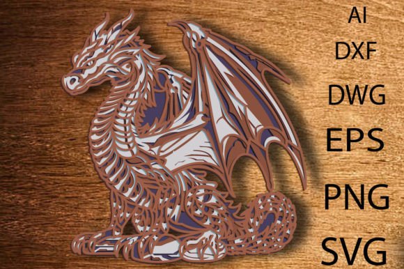 Download Dragon Multilayer Svg/3D Dragon Mandala - Multilayer Collection