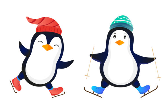 Download Christmas Skating Penguin - Premium Bundle
