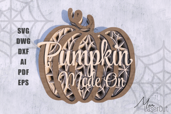 Download Fall Pumpkin 3D Multilayer Lasercut File - Multilayer Collection