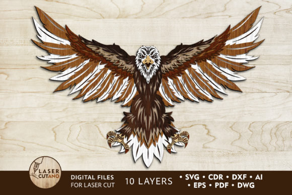 Download Multilayer Cut File EAGLE, US Flag Art - Multilayer Collection