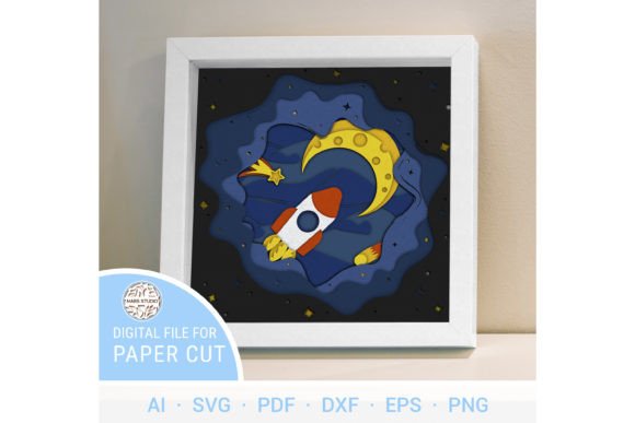 Download MOON Multilayer Decor, Cut Template - Multilayer Collection